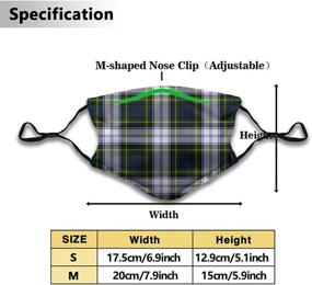 img 2 attached to 2 Pack Unisex Stylish Gordon Dress Tartan Plaid Cloth Face Mask - Washable & Reusable Dust Cover Balaclava for Outdoor Activities, School, Shopping & Sports