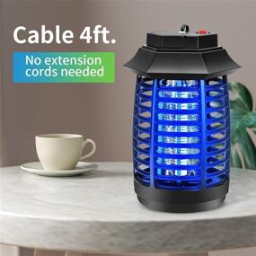 img 3 attached to BOTARO Bug Zapper: Powerful 4250V Mosquito Zappers Killer - Waterproof Insect Fly Traps 🦟 Gnat Killer for Indoor/Outdoor Use - Electronic Light Bulb Lamp for Backyard, Patio, and Home