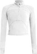 🧘 locachy women's slim fit half zip yoga workout jacket | athletic running track tops with thumbholes логотип