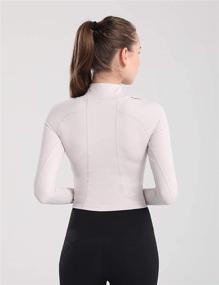 img 2 attached to 🧘 Locachy Women's Slim Fit Half Zip Yoga Workout Jacket | Athletic Running Track Tops with Thumbholes