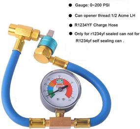 img 3 attached to 🌡️ R1234YF Refrigerant Charge Hose Kit with Gauge and Accessories for AC System