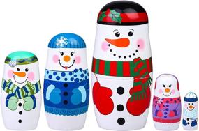 img 2 attached to Aliyaduo Matryoshka Figurines Decoration Christmas