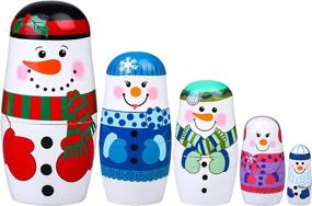 img 4 attached to Aliyaduo Matryoshka Figurines Decoration Christmas