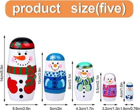 img 3 attached to Aliyaduo Matryoshka Figurines Decoration Christmas