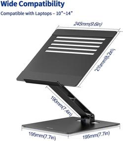 img 2 attached to Aluminum Ergonomic Adjustable Notebook Compatible Laptop Accessories and Stands