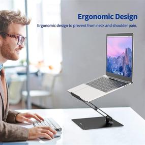 img 1 attached to Aluminum Ergonomic Adjustable Notebook Compatible Laptop Accessories and Stands