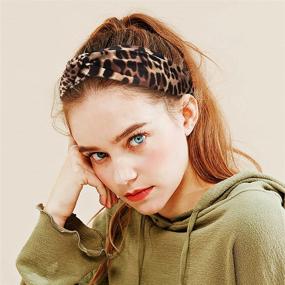 img 3 attached to 🌸 Set of 20 Boho Flower Print Headbands: Women's Twist Knot Criss Cross Head Wraps with Elastic Hair Band - A