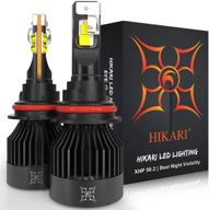 💡 лампы hikari visionplus led 9004/hb1 - 15000 люмен, двухпучковые, 30 вт xhp50.2 led эквиваленты 100 вт обычных светодиодов, высокоуровневый комплект - готов к canbus, ip68 водонепроницаемый, апгрейд замены галогенов, белый 6000k логотип