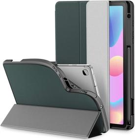 img 4 attached to INFILAND Galaxy Tab S6 Lite Case with S Pen Holder, Tri-Fold Cover for Samsung Galaxy Tab S6 Lite 2020 - SM-P610/P615, Midnight Green, Auto Wake/Sleep Supported