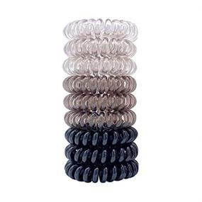 img 4 attached to ZBORH Spiral Hair Ties: Traceless Coil Hair Ties for Women, Pack of 9 - Multicoloured