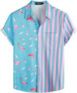 🌺 vatpave hawaiian flamingo shirts: stylish casual men's clothing for a tropical twist logo