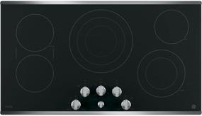 img 4 attached to 🍳 GE PP7036SJSS 36 Inch Smoothtop Electric Cooktop with 5 Radiant Elements, Sync Technology, Versatile Burner Options, Keep Warm Setting, Control Lock Capability, Red LED Backlit Knobs, ADA Compliant Fits Guarantee