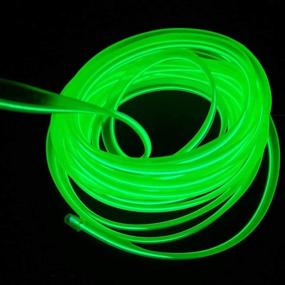 img 3 attached to 🚗 ABALDI 5m/16ft Fluorescent Green EL Wire for Car - Neon Light 12V LED Cold Lights - Flexible Neon Auto Lamps for Wedding Car Decor, Interior Lighting