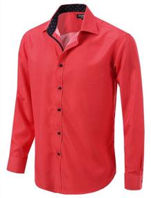 img 2 attached to 👕 7Encounter Patterned Cotton Men's Shirts with Spread Collar