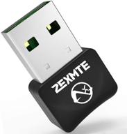 🔌 zexmte mini bluetooth dongle for pc - usb micro bluetooth 5.0 adapter for windows 10/8.1/8/7 - wireless transfer for desktop, bluetooth headphones, speakers, keyboard, mouse, and printer logo
