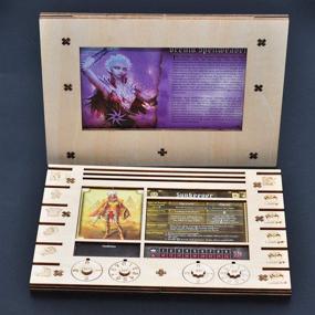 img 1 attached to Gloomhaven / Frosthaven Player Character Dashboard: HP & XP Dial Trackers Set of 2 - Birch Plywood Hero Organizer for Efficient Table Space Management