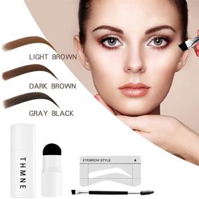 img 3 attached to Effortlessly Perfect Brows with the Eyebrow Stamp Stencil Kit: One-Step Brow Stamp and Shaping Kit, Waterproof in Light Brown