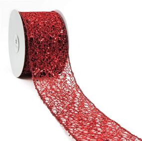 img 4 attached to CT CRAFT LLC Sparkling Glitter Mesh Ribbon For Home Decor Crafting