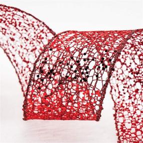 img 1 attached to CT CRAFT LLC Sparkling Glitter Mesh Ribbon For Home Decor Crafting