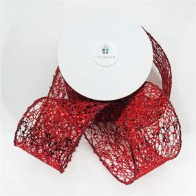 img 2 attached to CT CRAFT LLC Sparkling Glitter Mesh Ribbon For Home Decor Crafting