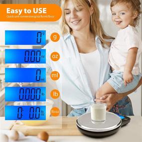 img 2 attached to Lan Sheng Food Scale: 13lb/6kg Digital Kitchen Scale for Precise Cooking and Weight Loss, Easy Clean Stainless Steel Design (Includes Batteries)