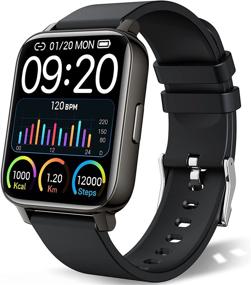 img 4 attached to 📱 chalvh Smart Watch: 1.69" Touch Screen Fitness Tracker with Heart Rate Monitor and Sleep Monitor - IP67 Waterproof Smartwatch for Android and iPhone