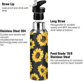 img 2 attached to Qilmy Bottle Insulated Stainless Sunflower