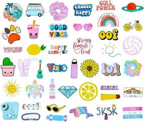 img 1 attached to 🌈 Roberly VSCO Stickers: 100 Pack Aesthetic Waterproof Trendy Stickers for Water Bottles, Laptop, Skateboard, Guitar, Phone, iPad - Cute Stickers for Girls, Teens, Kids