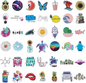 img 2 attached to 🌈 Roberly VSCO Stickers: 100 Pack Aesthetic Waterproof Trendy Stickers for Water Bottles, Laptop, Skateboard, Guitar, Phone, iPad - Cute Stickers for Girls, Teens, Kids