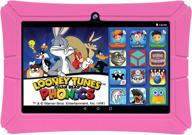 epik learning tab, 8 inch kids touchscreen tablet with android 5.1 os, looney tunes phonics, 16gb intel quad core processor, kidsafe certified logo