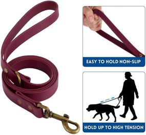 img 2 attached to 🐾 Wisedog Dog Collar and Leash Set Combo: Adjustable and Durable Training Pet Collars with Leashes for Small, Medium, and Large Dogs - Includes Bonus Poop Bag Holder