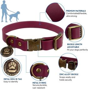 img 3 attached to 🐾 Wisedog Dog Collar and Leash Set Combo: Adjustable and Durable Training Pet Collars with Leashes for Small, Medium, and Large Dogs - Includes Bonus Poop Bag Holder