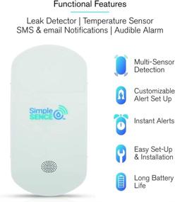 img 2 attached to SimpleSENCE Water Leak and Freeze Detector: Smart WiFi Sensor with Audible Alarm & Notification for Home Protection (1 Pack)
