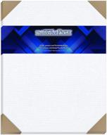 📚 25 white linen 80# cover paper sheets - ideal for scrapbooking and picture frames - 11x14 inches - fine linen textured cardstock with 80 lb weight logo