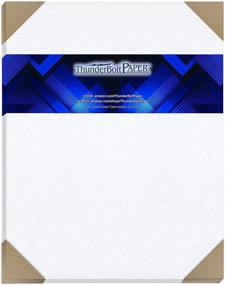 img 4 attached to 📚 25 White Linen 80# Cover Paper Sheets - Ideal for Scrapbooking and Picture Frames - 11X14 Inches - Fine Linen Textured Cardstock with 80 lb Weight