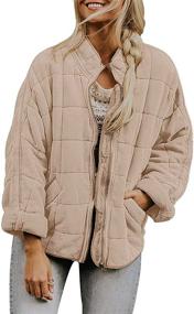 img 3 attached to ETCYY Lightweight Quilted Jackets Oversized Women's Clothing for Coats, Jackets & Vests