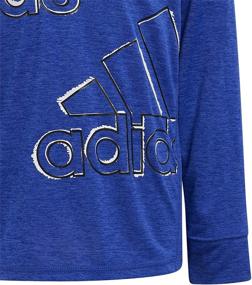 img 1 attached to 👕 Набор adidas мальчика: толстовка с длинным рукавом и капюшоном и зауженные брюки в меланжевой отделке