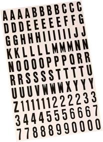 img 2 attached to 🏷️ Hy-Ko Products MM-6 Self Adhesive Vinyl numbers and Letters - 1" High, Black & White - 124 Pieces: Perfect for Labeling and Sign-making