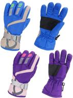 🧤 тёплые и водонепроницаемые зимние перчатки: флисовые аксессуары для мальчиков для защиты от холодной погоды логотип