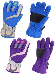 img 4 attached to 🧤 Warm & Waterproof Winter Gloves: Fleece Boys' Accessories for Cold Weather Protection