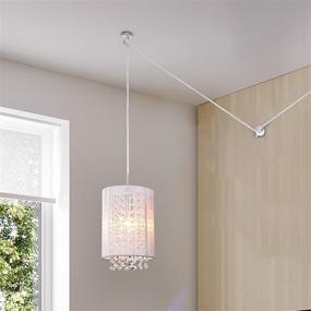 img 3 attached to 💎 Stunning Crystal Plug-In Pendant Lights: Elegant Hanging Light Fixture with Mini Chandelier Design - 1 Light