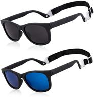 🕶️ maxjuli infant sunglasses with adjustable strap, safe & soft for babies 0-24 months, bpa-free 7002 logo