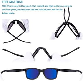 img 1 attached to 🕶️ MAXJULI Infant Sunglasses with Adjustable Strap, Safe & Soft for Babies 0-24 Months, BPA-Free 7002