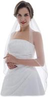 samky 1t 1 tier alternating crystal beaded bridal veil with double row design logo