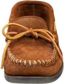 img 3 attached to Minnetonka Double Bottom Slip Brown Men's Shoes: Classic Comfort with Durable Design