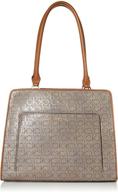 👜 must-have calvin klein margot textured logo emboss tote: stylish & functional! logo