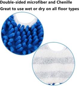 img 1 attached to 🧹 XIMOON 4 Pack Microfiber Flip Mop Refills - Double Sided & Machine Washable for Dry/Wet Cleaning on All Surfaces