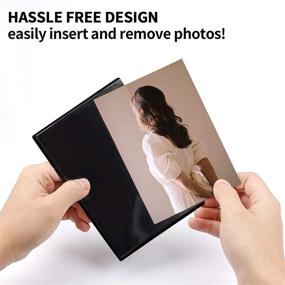 img 2 attached to 📸 Mingtong 24 PCS Magnetic Picture Frame, Holds 4X6 Inches Pictures, Reusable Black Magnet Fridge Photo Sleeves for Refrigerator, Locker, and Office Cabinet with Free Removable 12 Pcs Food Fridge Magnet