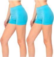 🩳 gilbins 2-pack women's stretch yoga exercise shorts with seamless construction логотип