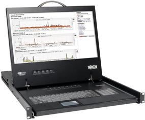 img 1 attached to 🔌 Enhance Productivity with Tripp Lite B040-008-19: 8 Port VGA KVM Console featuring 19in LCD Monitor, Keyboard, and Touchpad